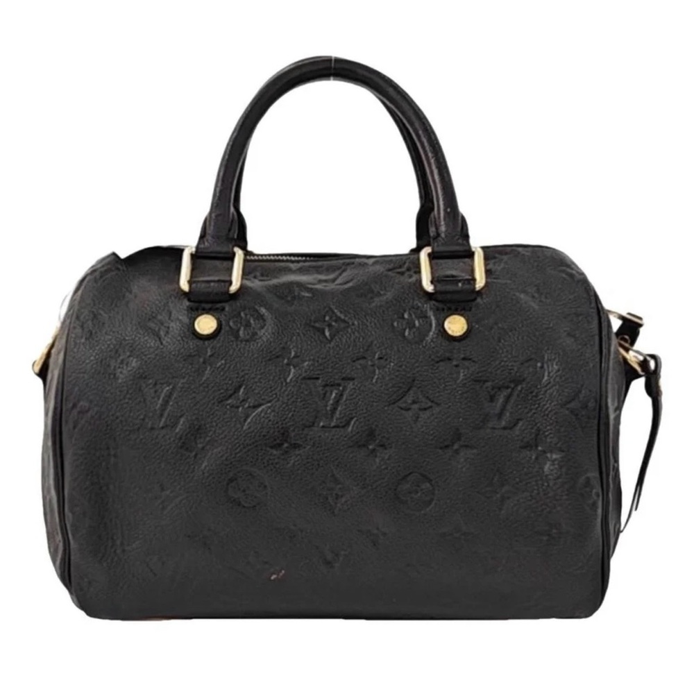 Louis Vuitton Black Embossed Satchel